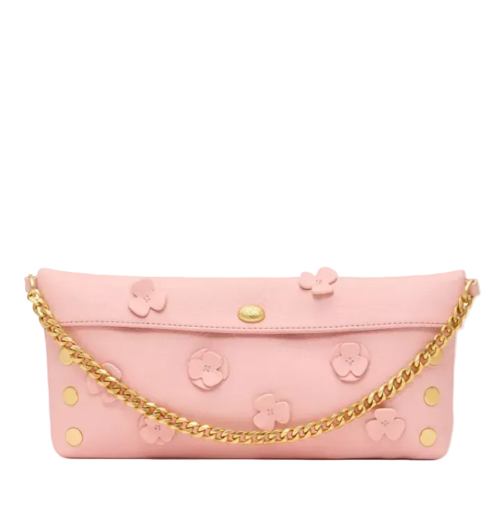 Invitation Clutch in Flamingo Flora/ Gold
