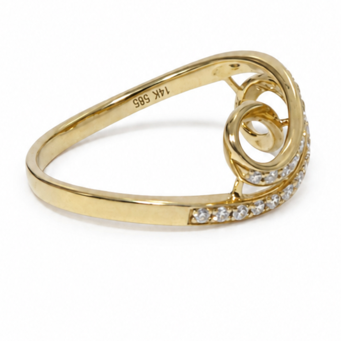 14K Double Infinity Diamond Ring