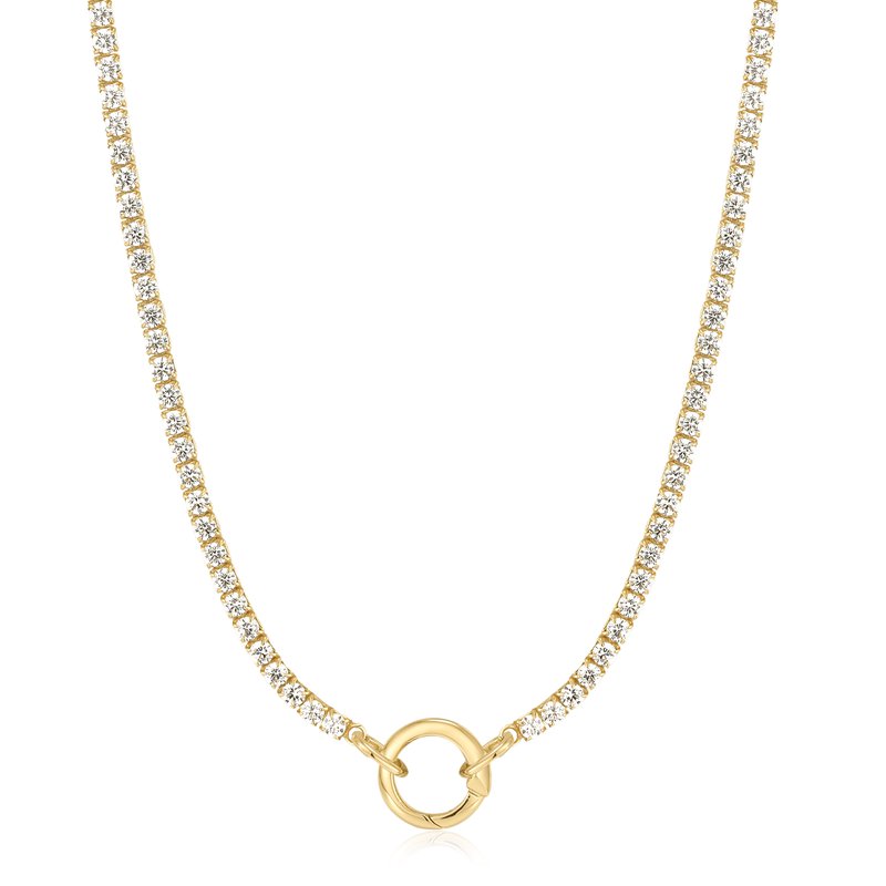 Sparkle Chain Charm Connect Necklace in Gold
