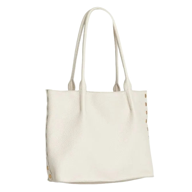 OLIVER ZIP Tote Bag in Calla Lily White/ Gold