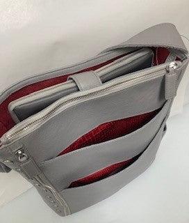 CHRISTIAN Tall Tote in Pewter/ Silver