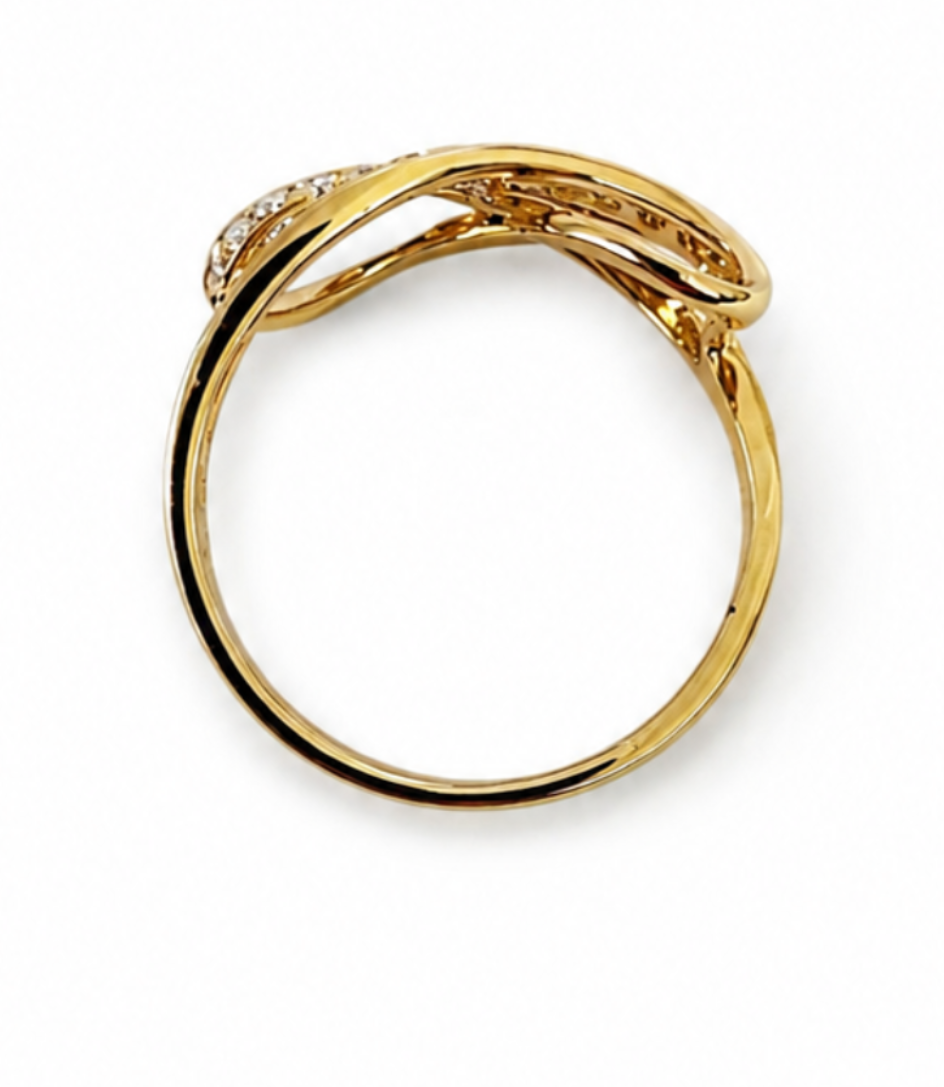 14K Double Infinity Diamond Ring