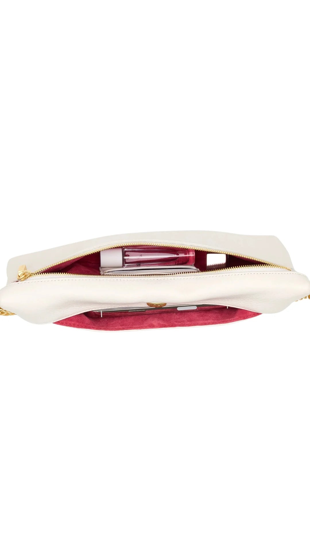 Invitation Clutch in Calla Lily White/ Gold