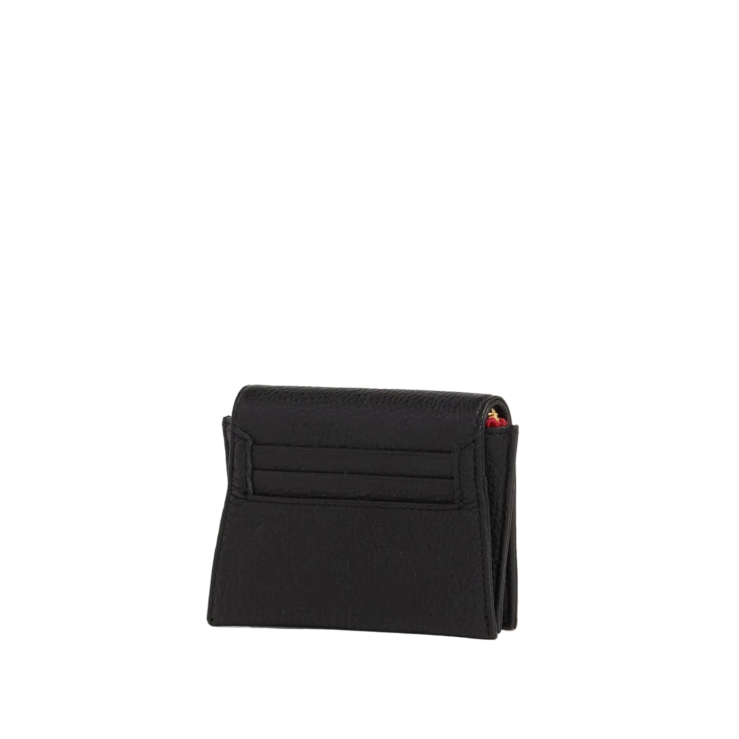 ALLEN WALLET in Black/Gold with Red Zip