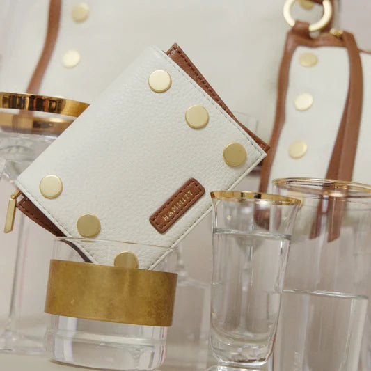 Allen Wallet in Courtyard Cream/ Brushed Gold