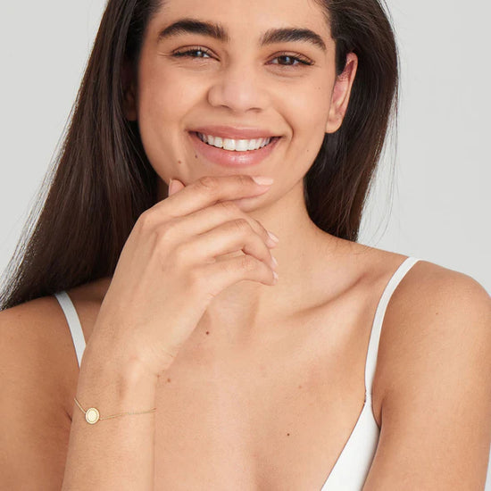 Rope Disc Bracelet in Gold