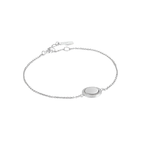 Silver Rope Disc Bracelet