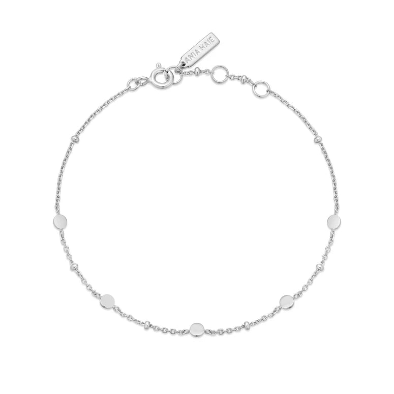 Disc Station Bracelet in Silver