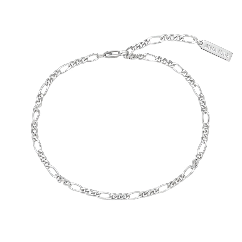 Silver Filial Curb Chain Bracelet