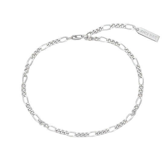 Silver Filial Curb Chain Bracelet