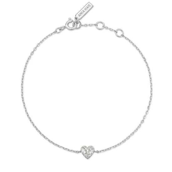 Sweetheart Pavé Bracelet in Silver