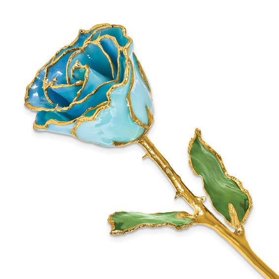 Forever Rose in Baby Blue/ 24k Gold
