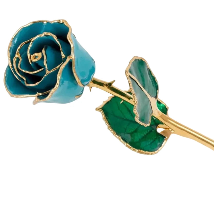 Forever Rose in Aquamarine/ 24K Gold