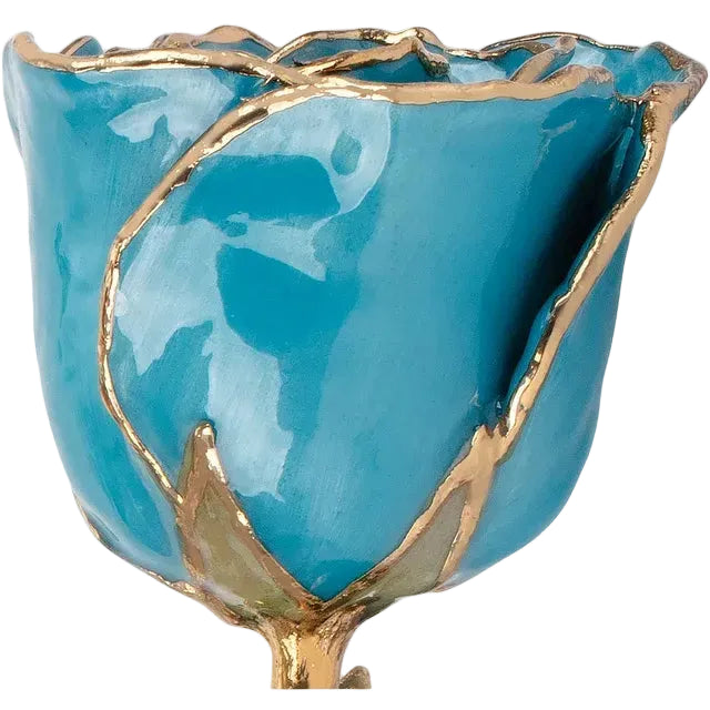 Forever Rose in Aquamarine/ 24K Gold