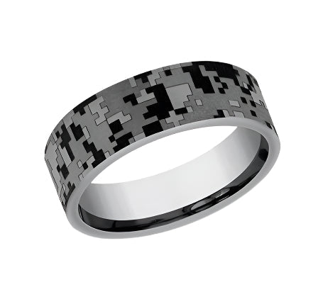 7mm Tantalum Grey Digital Camo Band