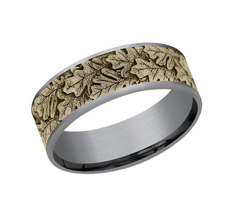 7.5mm 14KY Oakleaf Band