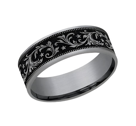 7.5mm Barrel Script Stars Band
