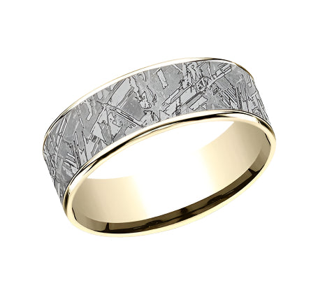 7.5mm "The Gibeon" Band in Faux Meteorite