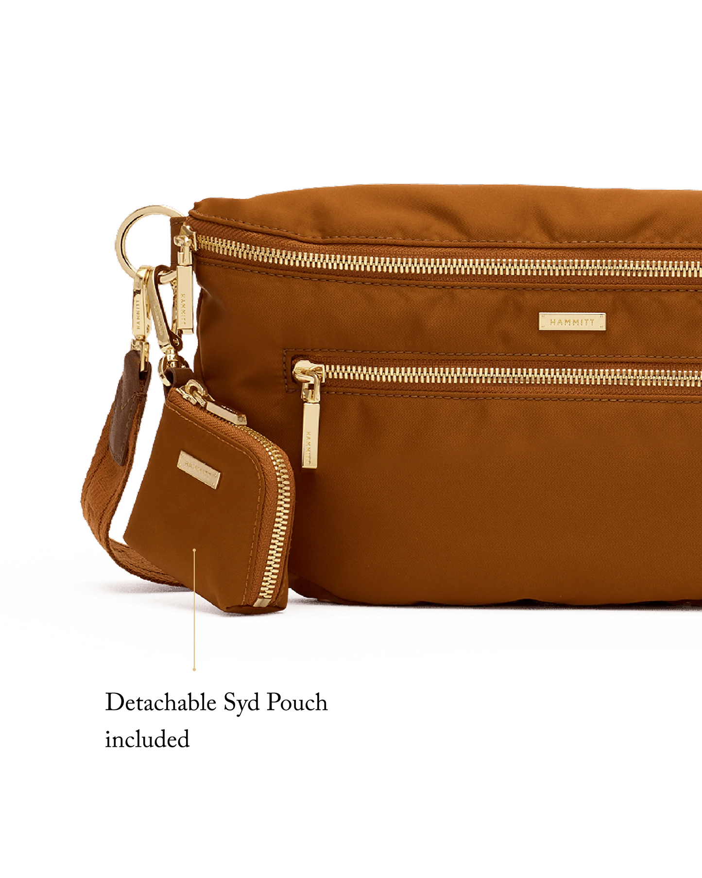 Charles Crossbody Med in Amber Nylon