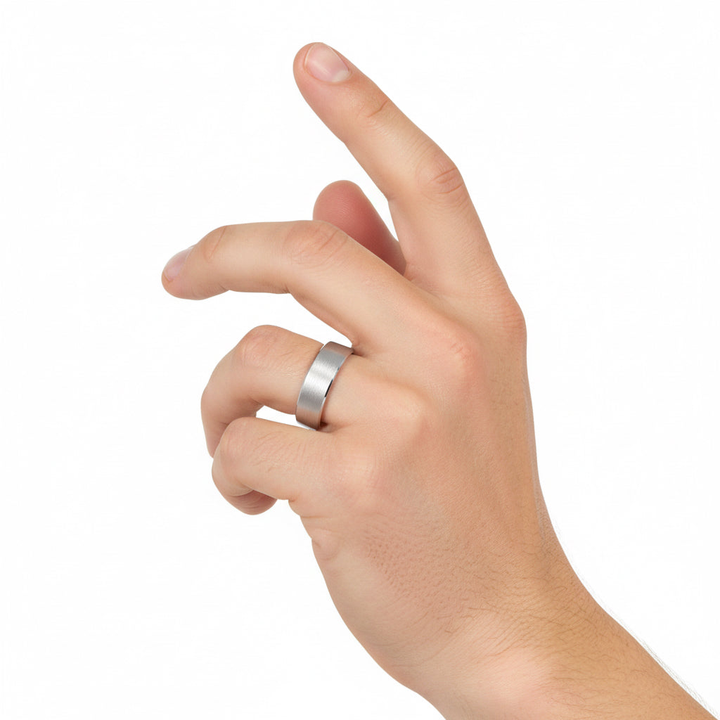6x1.4 mm Satin Finish Band in 14K White Gold