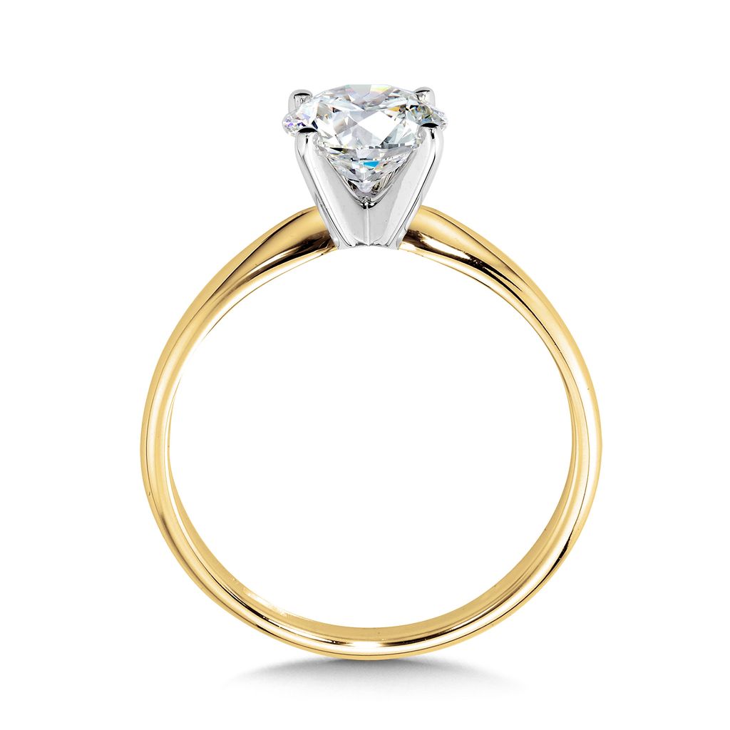 1.50ct Lab Diamond Round Solitaire Engagement Ring in 14KY