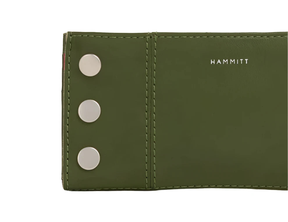 110 NORTH Bifold Wallet in Landscape Green/ Silver