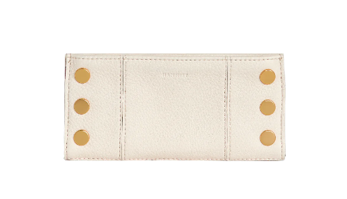 110 NORTH Bifold Wallet in Calla Lily White/ Gold