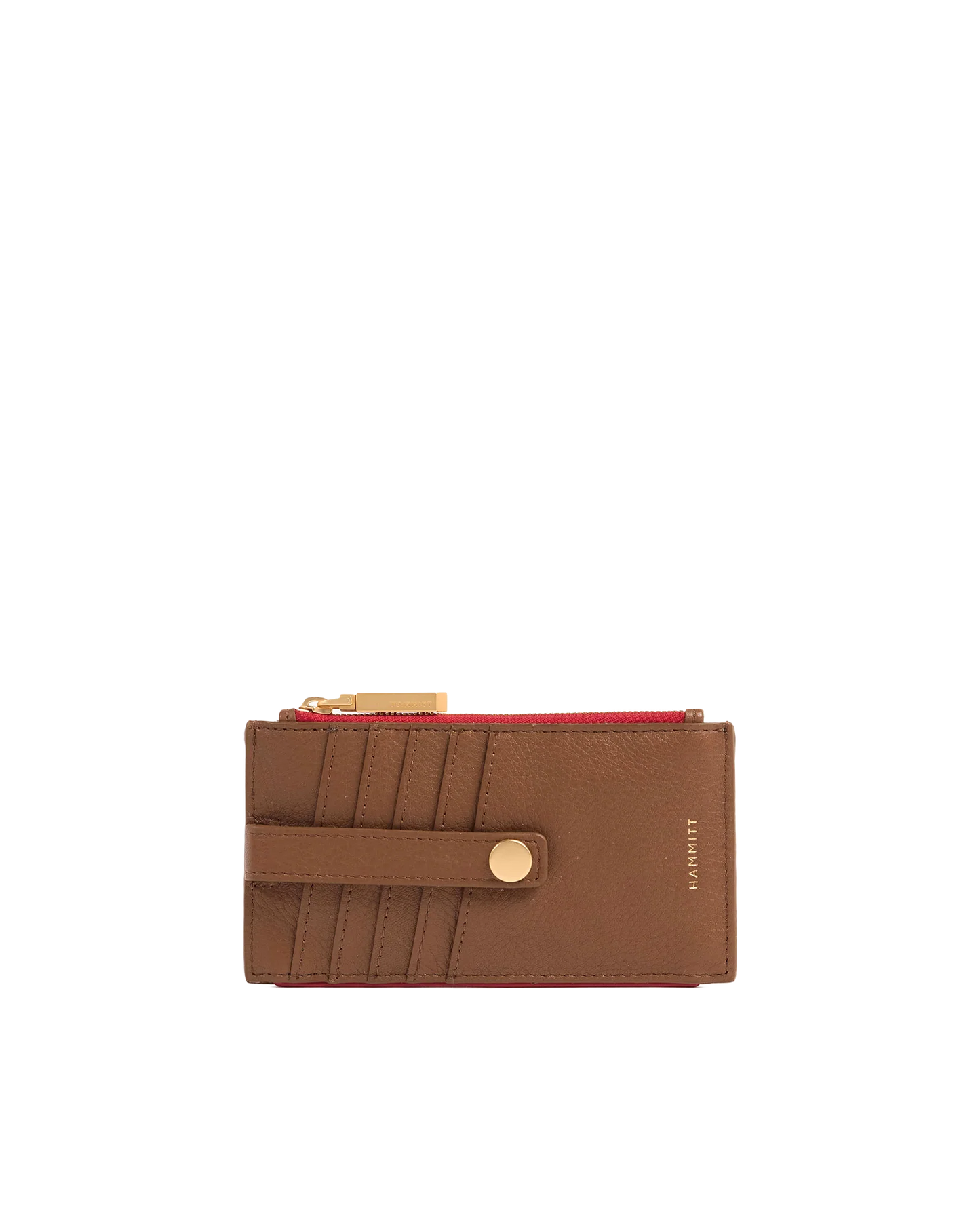 210 West ID Wallet in Mahogany Pebble/Gold