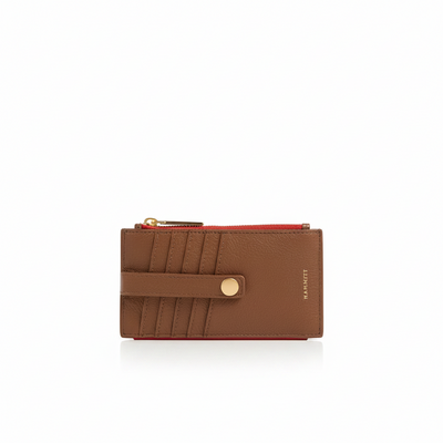 210 West ID Wallet in Mahogany Pebble/Gold