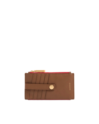 210 West ID Wallet in Mahogany Pebble/Gold