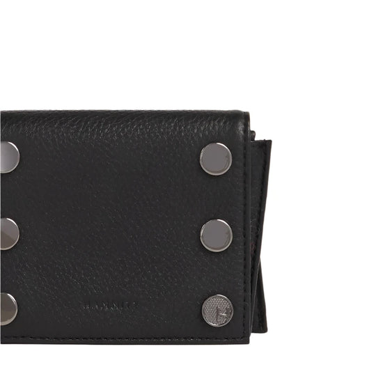 ALLEN WALLET in Black/Gold with Red Zip