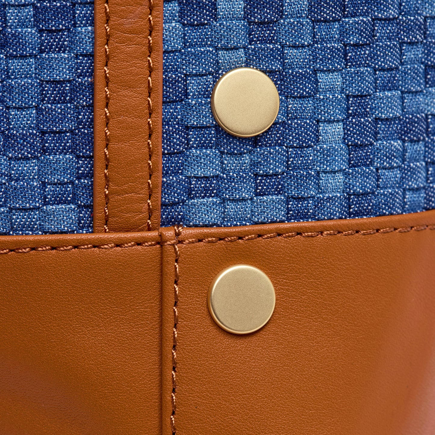 Andersen Tote in Revival Mosaic Denim/ Brushed Gold