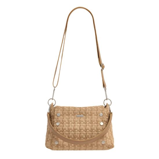 BRYANT MED Handbag in Carpenter's Weave/ Silver