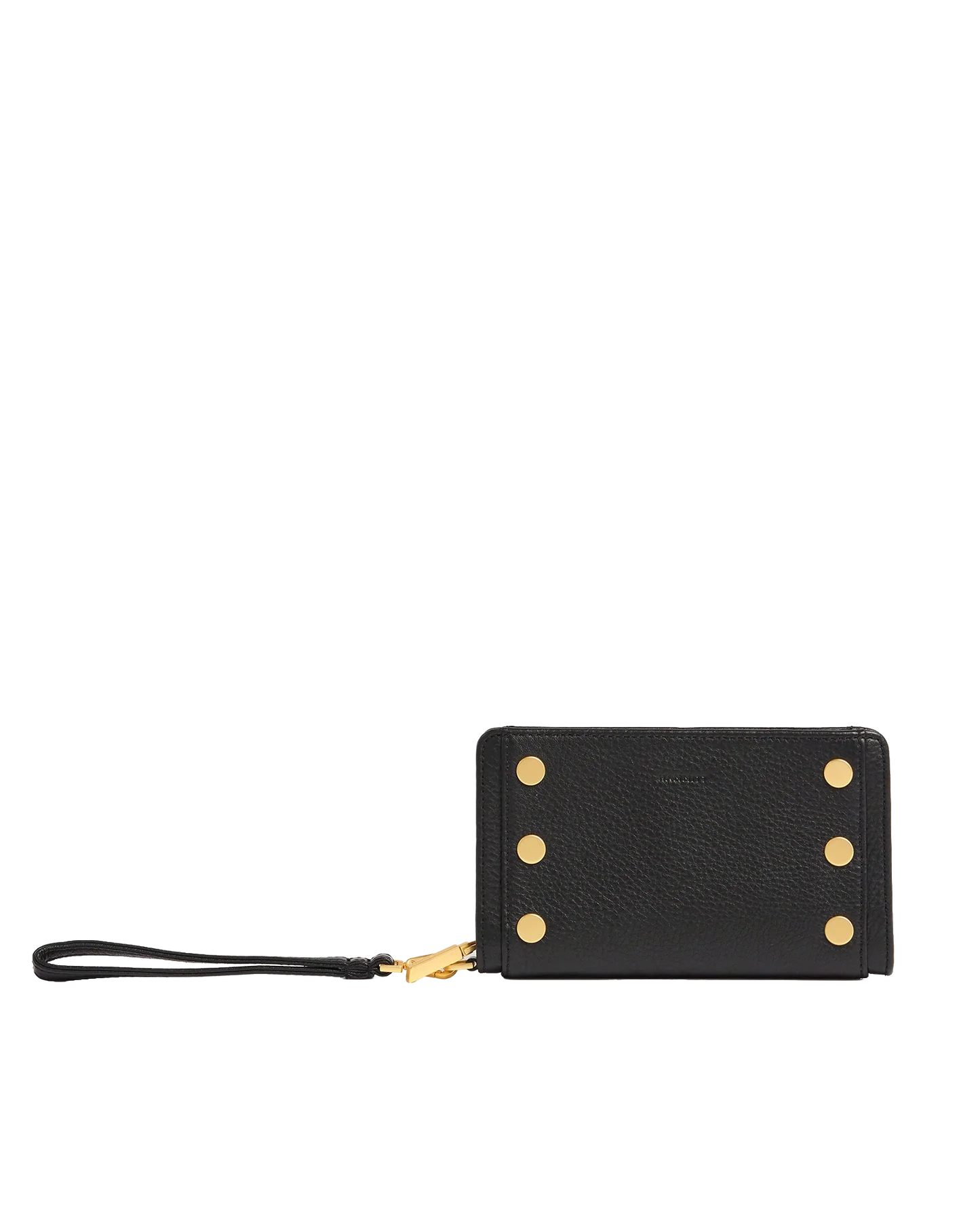 Bryant Wallet in Black/Brushed Gold with a Red Zip