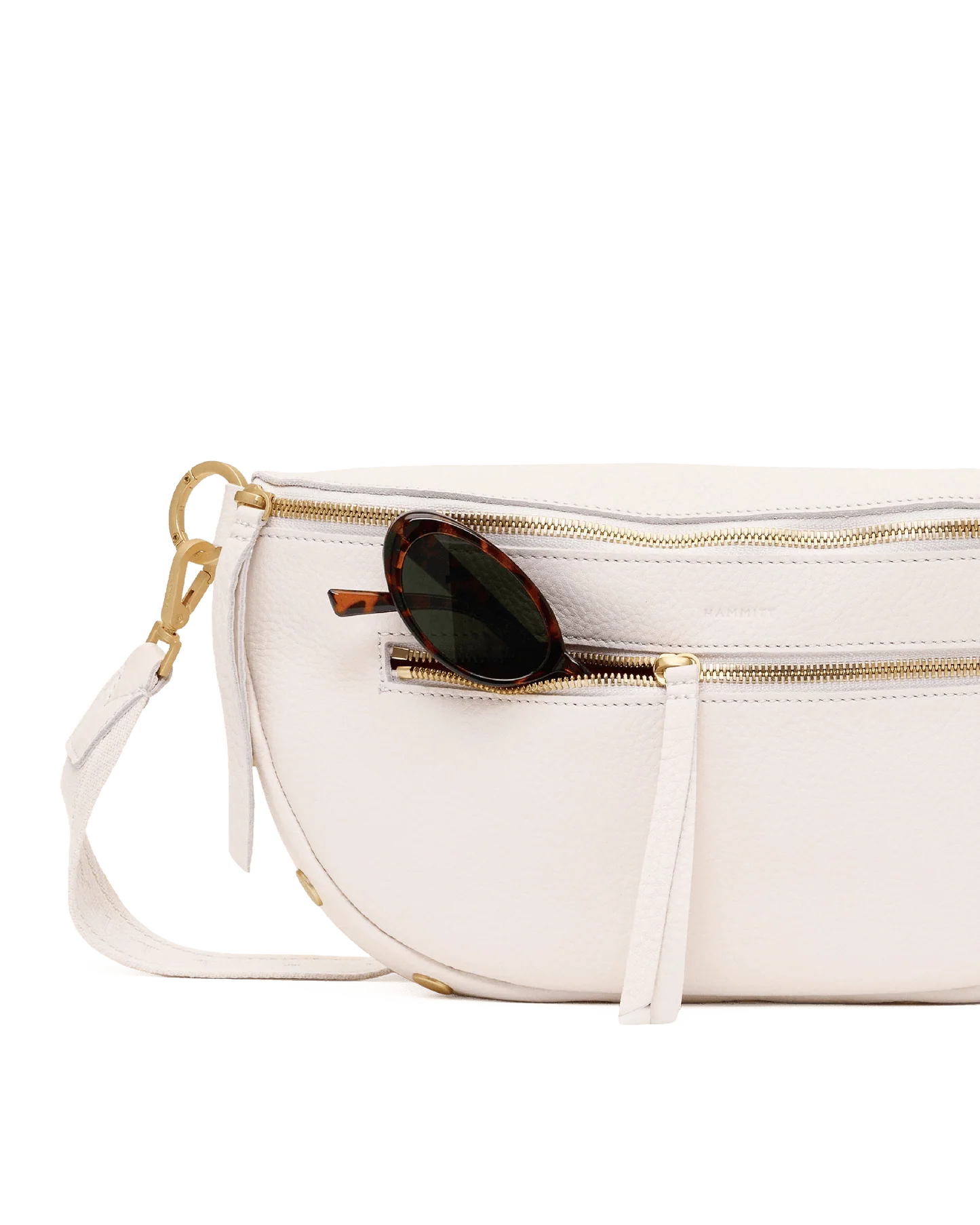 Charles Crossbody Lrg In Calla Lily White/ Gold