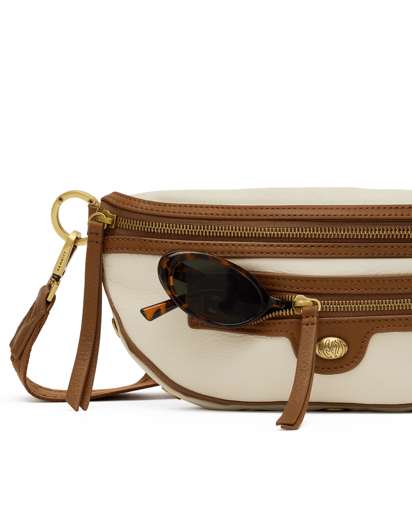 Charles Crossbody Med in West End/ Antique Gold