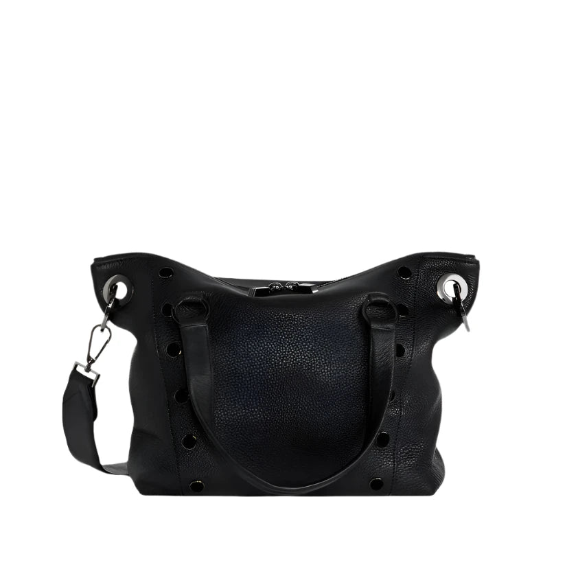 DANIEL MED Handbag in Black/Gunmetal