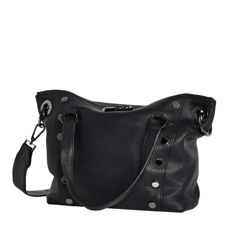 DANIEL MED Handbag in Black/Gunmetal