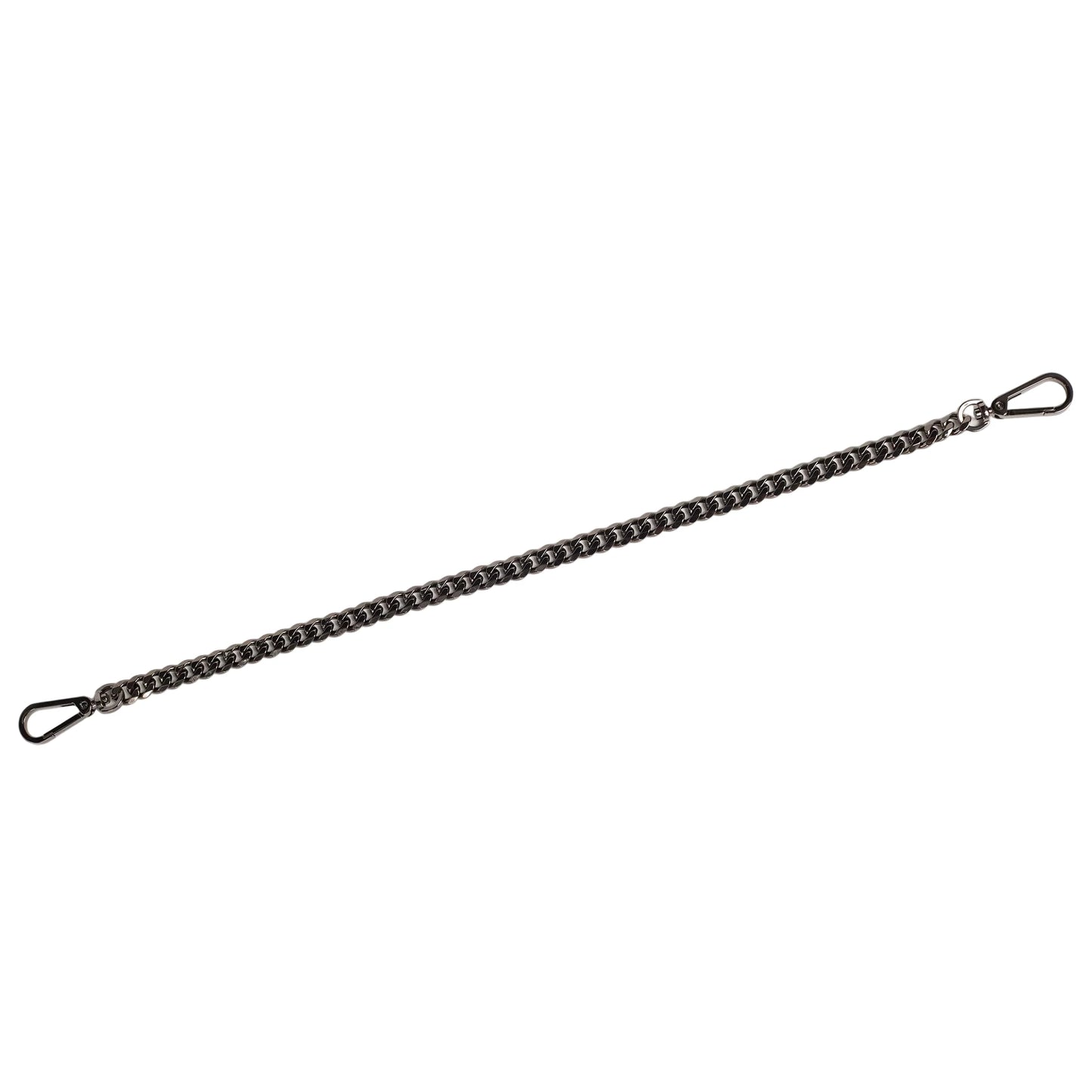 Black chain leash on a white background