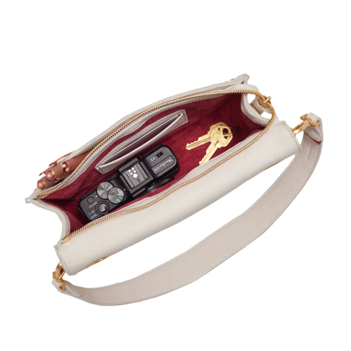 MONTANA CLUTCH SML in Calla LIly White/Gold