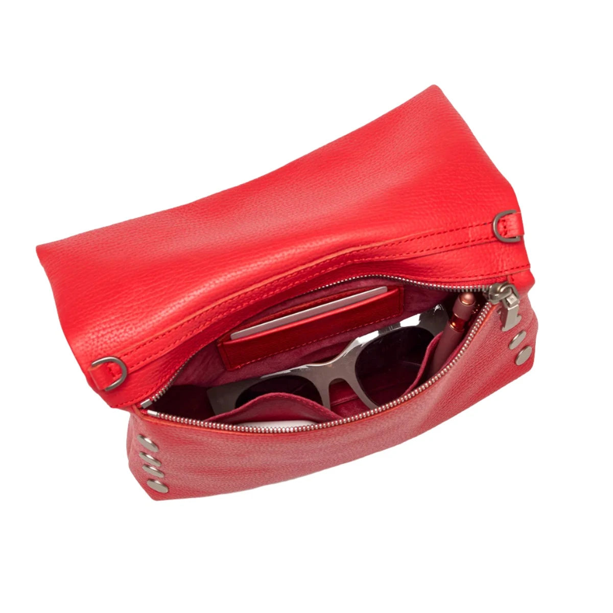 VIP MED Handbag in Lighthouse Red/ Silver