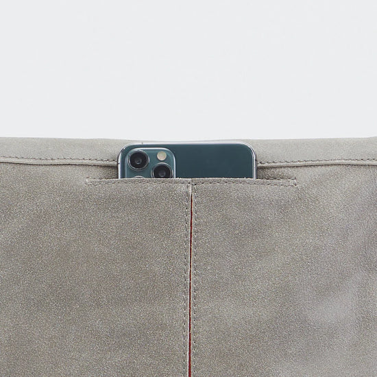 VIP LRG Oversized Crossbody Clutch in Pewter/Silver