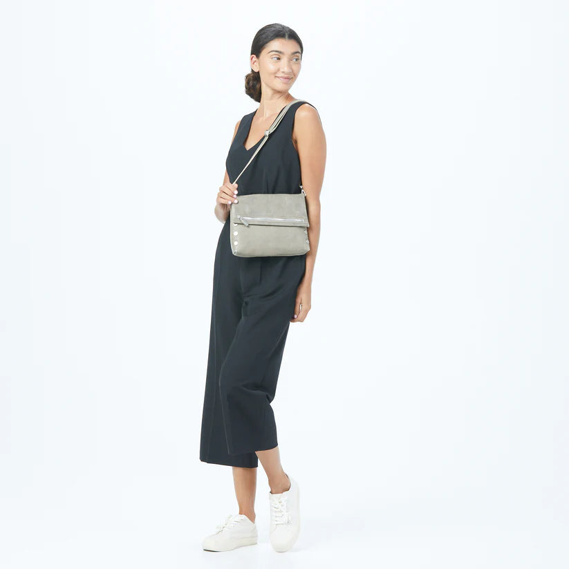 VIP LRG Oversized Crossbody Clutch in Pewter/Silver