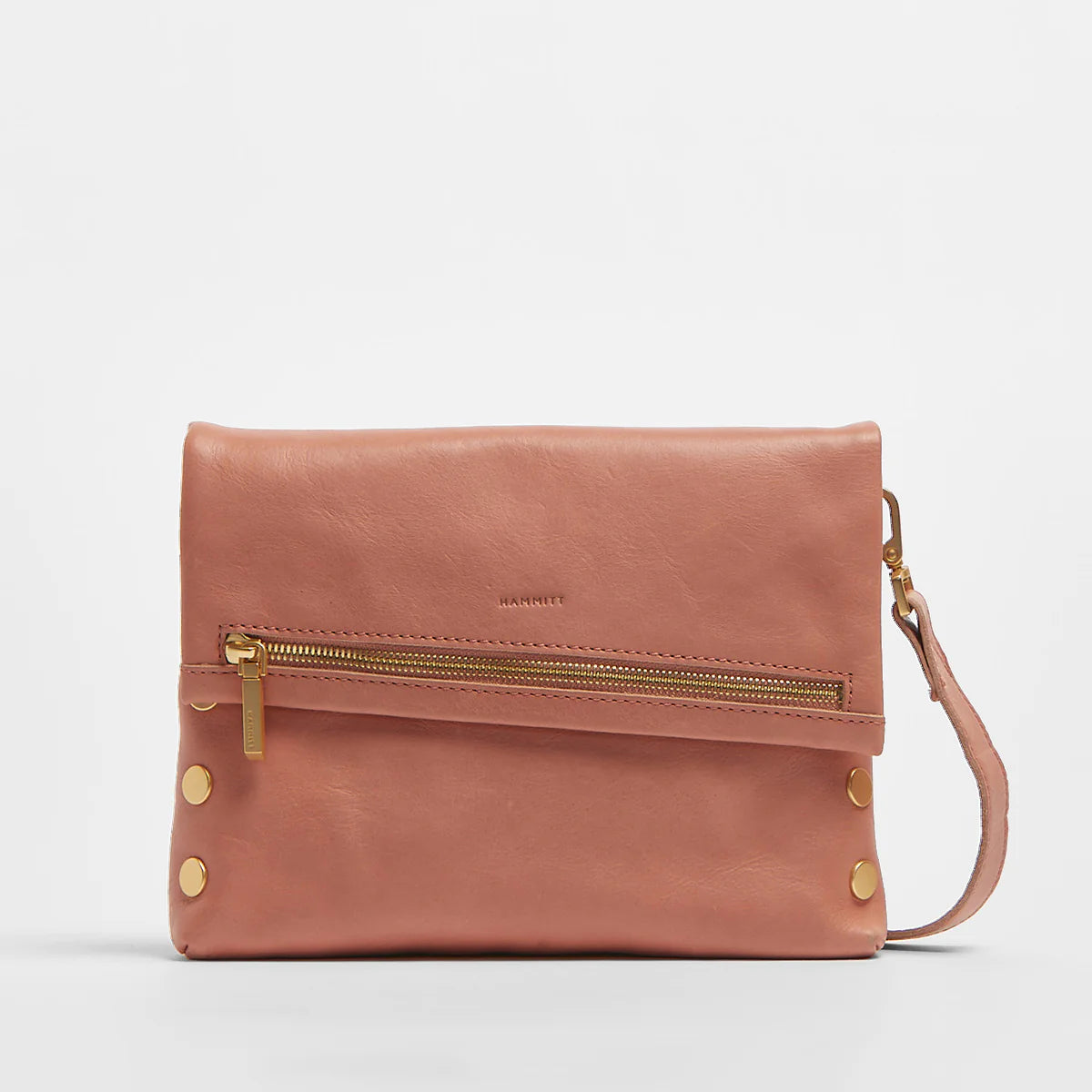 Load image into Gallery viewer, VIP MED Crossbody Clutch in Pink Sands/ Gold

