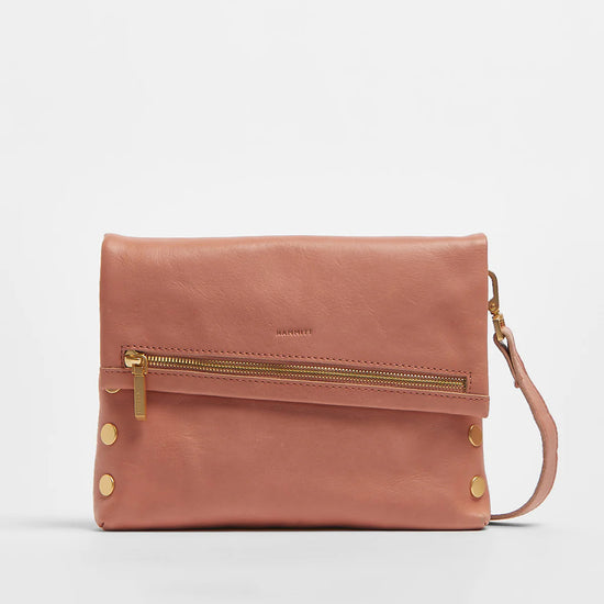 VIP MED Crossbody Clutch in Pink Sands/ Gold