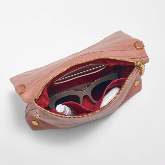 VIP MED Crossbody Clutch in Pink Sands/ Gold