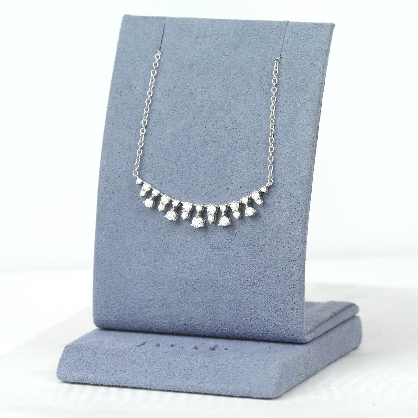 Diamond Scatter Necklace in 14KW