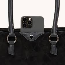 MEREDITH SML in Noir Black Diamond Suede/ Gunmetal