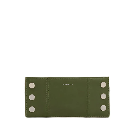 110 NORTH Bifold Wallet in Landscape Green/ Silver