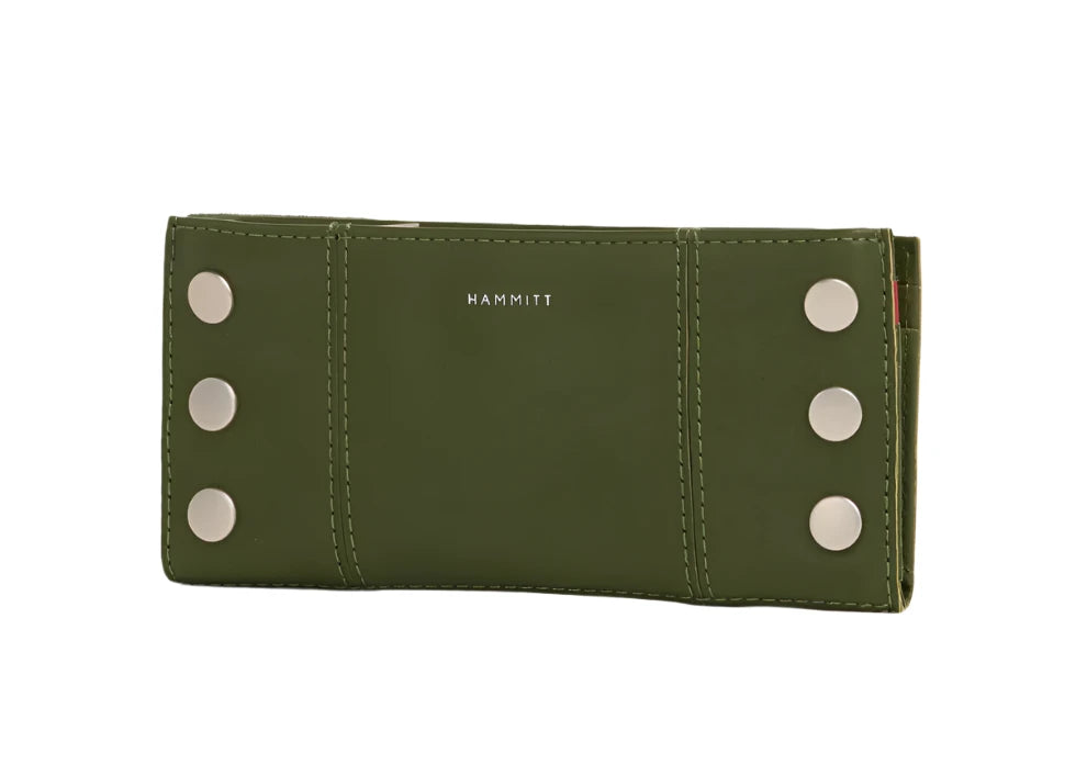 110 NORTH Bifold Wallet in Landscape Green/ Silver